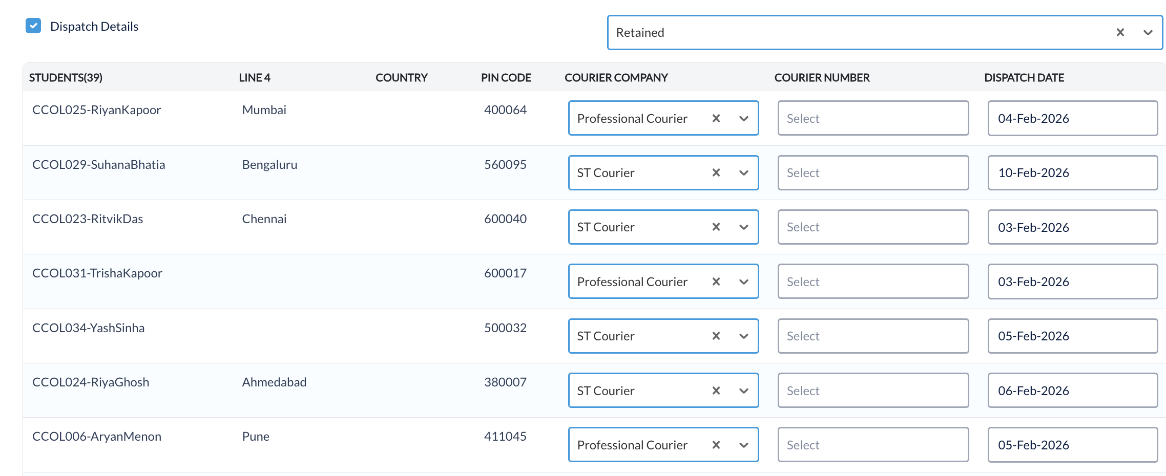 Student Materials Management