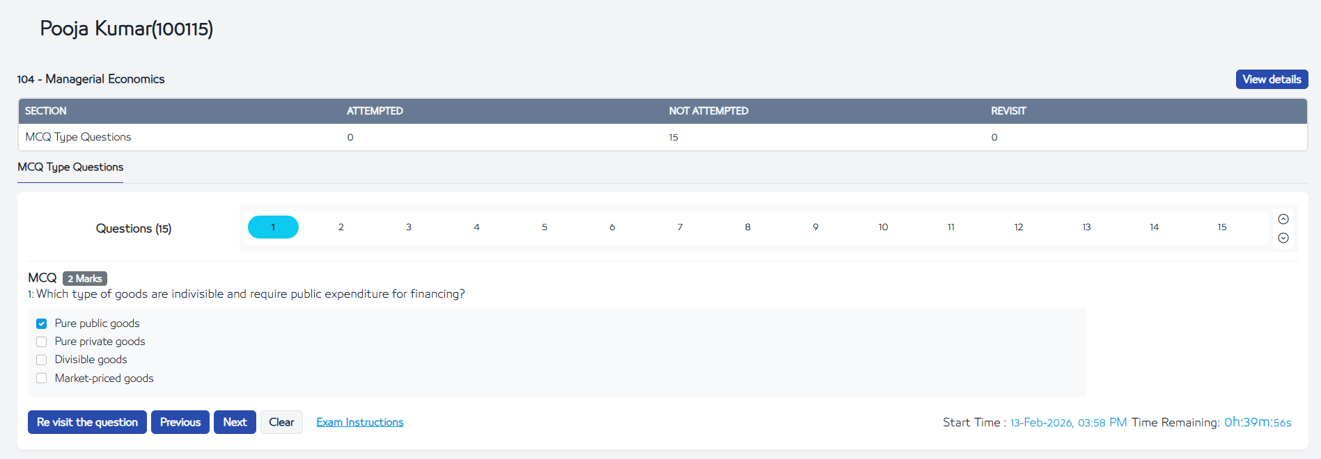Online examination software